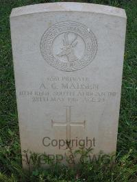 Dar Es Salaam War Cemetery - Madsen, A C